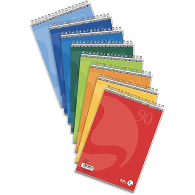 BLOCCO CON SPIRALE IN ALTO  A5 QUADRETTI CONFEZIONI DA 5